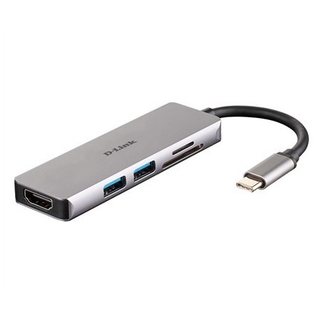 D-Link DUB-M530 stacja dokująca Przewodowa USB 3.2 Gen 1 (3.1 Gen 1) Type-C Aluminium, Czarny