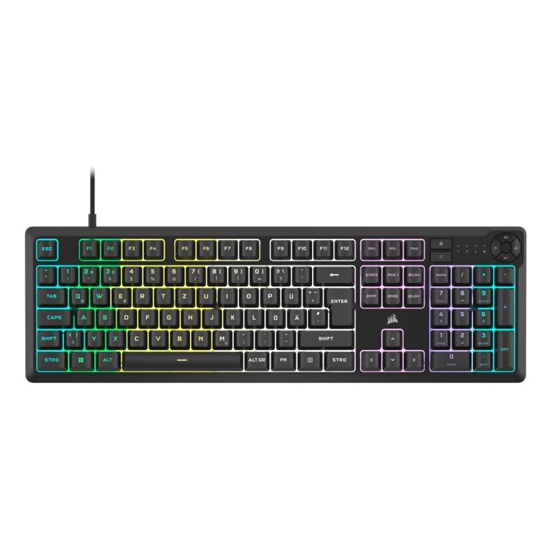 Klawiatura CORSAIR Tas K55 CORE BLACK RGB, Gumowa kopuła, Mechaniczna, USB Klawiatura CORSAIR Tas K55 CORE BLACK RGB, Gumowa kopuła, Mechaniczna, USB