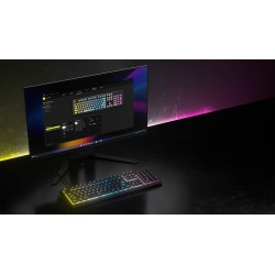 Klawiatura CORSAIR Tas K55 CORE BLACK RGB, Gumowa kopuła, Mechaniczna, USB