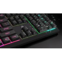 Klawiatura CORSAIR Tas K55 CORE BLACK RGB, Gumowa kopuła, Mechaniczna, USB