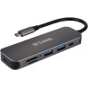 D-Link DUB-2325 stacja dokująca USB Type-C Szary
