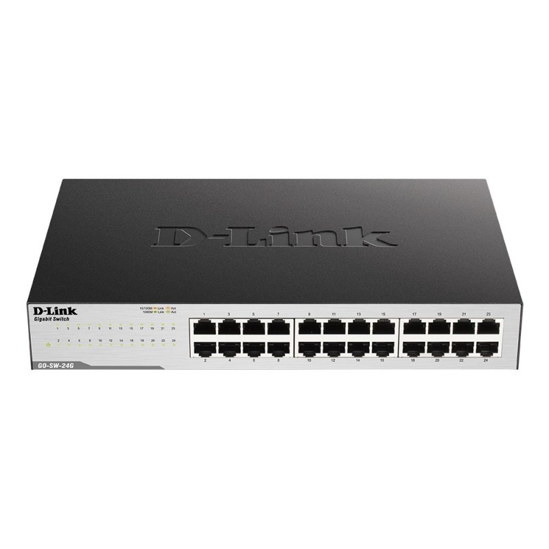 D-Link GO-SW-24G - Niezarządzany - L2 - Gigabit Ethernet (10/100/1000) - Pełny dupleks - Montaż w szafie - 1U D-Link GO-SW-24G - Niezarządzany - L2 - Gigabit Ethernet (10/100/1000) - Pełny dupleks - Montaż w szafie - 1U