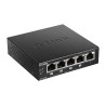 D-Link DGS-1005P/E łącza sieciowe Nie zarządzany Gigabit Ethernet (10/100/1000) Obsługa PoE Czarny
