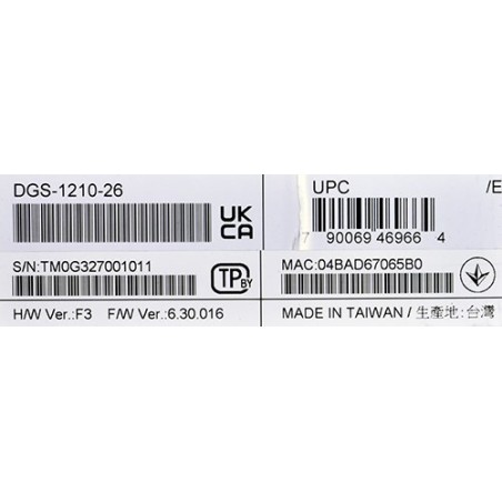 Przełącznik D-Link DGS 1210-26 121026 DGS-1210-26 E DGS121026 - - 1 - - 1 - Przełącznik - 1 Gbps