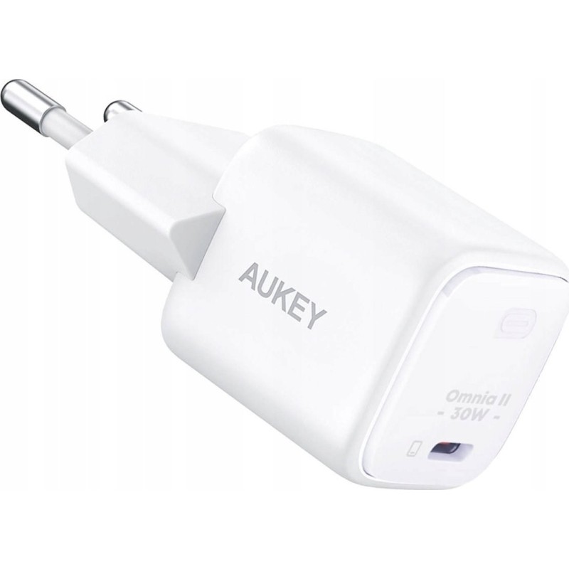 AUKEY ŁADOWARKA SIECIOWA GAN USB-C, PD 30W, BIAŁA AUKEY ŁADOWARKA SIECIOWA GAN USB-C, PD 30W, BIAŁA