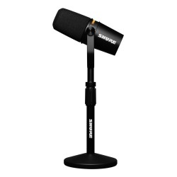 Shure MV7+-K-BNDL - mikrofon lektorski/wokalny ze złączem XLR/USB-C, czarny + statyw biurkowy GATOR