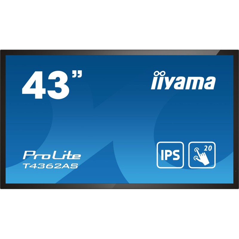 Płaski panel interaktywny Iiyama T4362AS-B1 - 108 cm (42.5") - IPS - 3840 x 2160 pikseli - 24/7 Płaski panel interaktywny Iiyama T4362AS-B1 - 108 cm (42.5") - IPS - 3840 x 2160 pikseli - 24/7