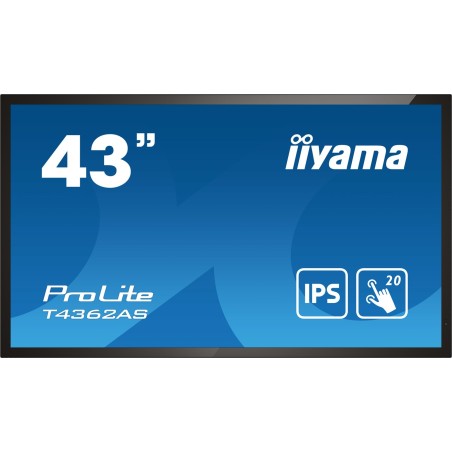 Płaski panel interaktywny Iiyama T4362AS-B1 - 108 cm (42.5") - IPS - 3840 x 2160 pikseli - 24/7