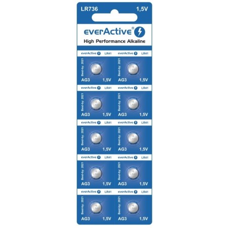 EVERACTIVE BATERIE ALKALICZNE MINI G3 LR736 LR41, BLISTER 10 SZT. EVAG3