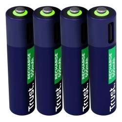 Baterie AAA Trust USB-C RECHARGEABLE BATTERIES 4P