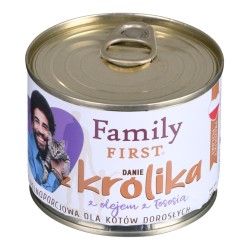 FAMILY FIRST Adult Danie z królikiem - mokra karma dla kota - 200g