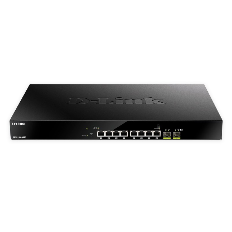 Przełącznik sieciowy D-Link DMS-1100-10TP - Zarządzany - L2 - 2.5G Ethernet (100/1000/2500) - Power over Ethernet (PoE) - Montaż Przełącznik sieciowy D-Link DMS-1100-10TP - Zarządzany - L2 - 2.5G Ethernet (100/1000/2500) - Power over Ethernet (PoE) - Montaż