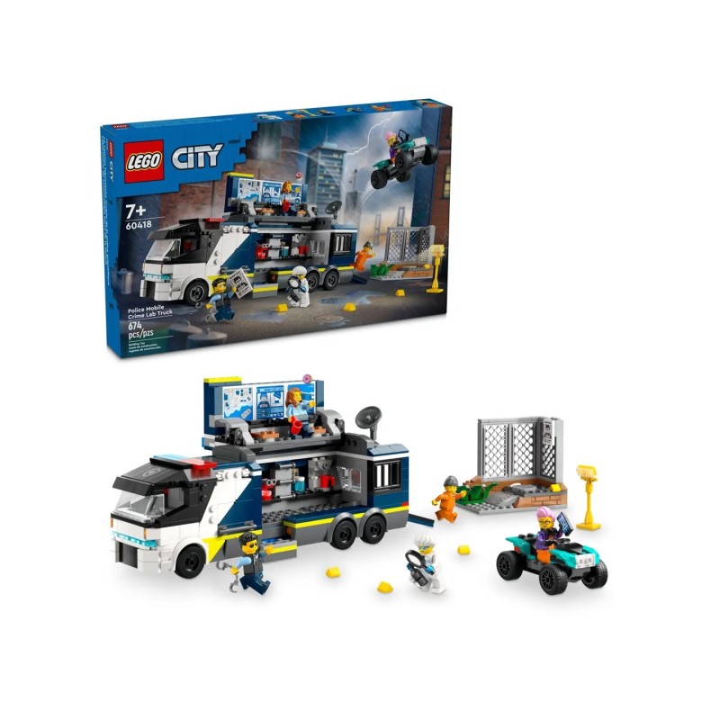 LEGO City 60418 Policyjna ciężarówka z laboratorium kryminalnym LEGO City 60418 Policyjna ciężarówka z laboratorium kryminalnym