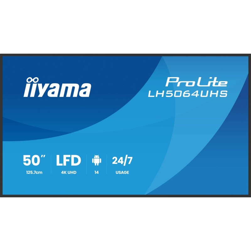 Płaski ekran iiyama LH7564UHS-B1AG 75 IN LCD UHD - 190.5 cm