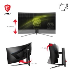 Zakrzywiony monitor do gier MSI MAG 345CQRDE 34" - Płaski ekran - 86,4 cm