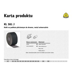 KLINGSPOR ROLKA NA PODŁOŻU PŁÓCIENNYM KL381J 200mm gr. 80 (50mb)