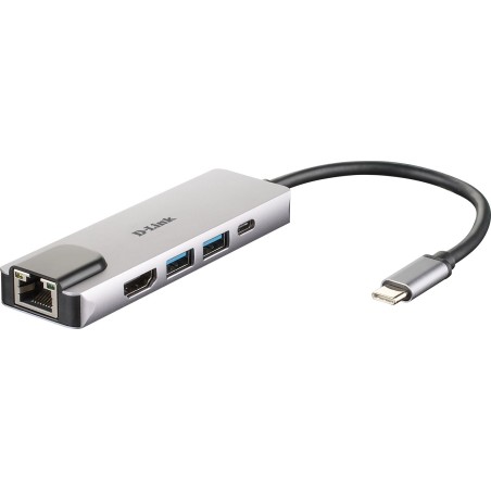 Adapter D-Link DUB-M520 - Przewodowy - Thunderbolt 3 - 60 W - 10,100,1000 Mbit/s - IEEE 802.3 - IEEE 802.3ab - IEEE 802.3az -