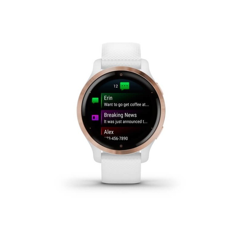 Zegarek Garmin Venu 2S (40 mm) Rose Gold Stainless Steel Bezel / White Case / Silicone Band Zegarek Garmin Venu 2S (40 mm) Rose Gold Stainless Steel Bezel / White Case / Silicone Band