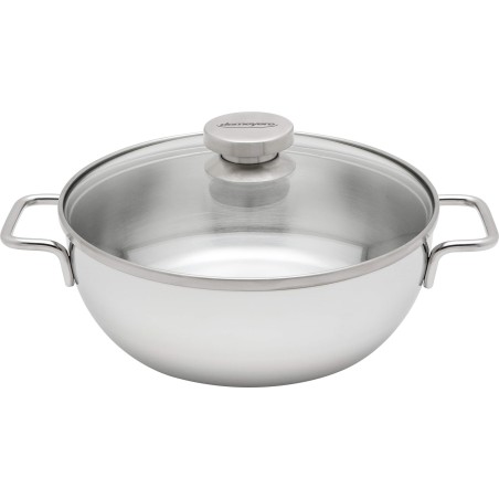 Patelnia głęboka z 2 uchwytami i pokrywką DEMEYERE Apollo 7 40850-766-0 - 24 cm