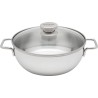 Patelnia głęboka z 2 uchwytami i pokrywką DEMEYERE Apollo 7 40850-766-0 - 24 cm