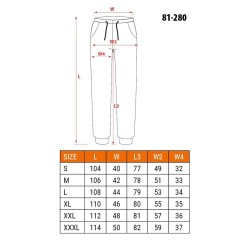 NEO tools 81-280-M spodnie sportowe
