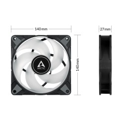 Wentylator ARCTIC P14 PWM PST A-RGB LED BK VALUE PACK 3szt zestaw