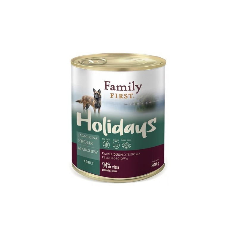 FamilyFirst Jagnięcina+królik+marchew adult 800g FamilyFirst Jagnięcina+królik+marchew adult 800g