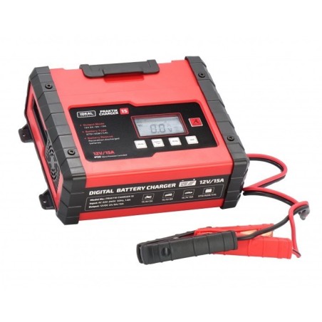 Prostownik PRAKTIK CHARGER 15 LCD, napięcie ładowania: 12 V IDEAL, prąd ładowania: 2/8/15A, napięcie zasilania: 230V, rodzaj