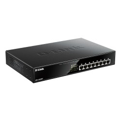 D-Link DGS-1008MP łącza sieciowe Nie zarządzany Gigabit Ethernet (10/100/1000) Obsługa PoE 1U Czarny