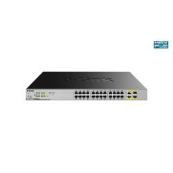 D-Link DGS-1026MP łącza sieciowe Nie zarządzany Gigabit Ethernet (10/100/1000) Obsługa PoE Czarny, Szary