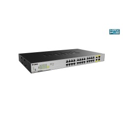 D-Link DGS-1026MP łącza sieciowe Nie zarządzany Gigabit Ethernet (10/100/1000) Obsługa PoE Czarny, Szary