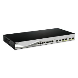 D-Link DXS-1210-12SC/E łącza sieciowe Zarządzany L2 10G Ethernet (100/1000/10000) 1U Czarny, Srebrny