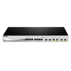 D-Link DXS-1210-12SC/E łącza sieciowe Zarządzany L2 10G Ethernet (100/1000/10000) 1U Czarny, Srebrny
