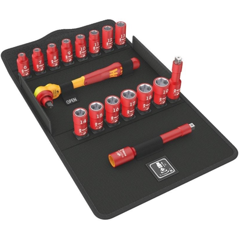 Zestaw z grzechotką Zyklop 3/8'' VDE, 8100 SB VDE 1, 17CZ Zestaw z grzechotką Zyklop 3/8'' VDE, 8100 SB VDE 1, 17CZ