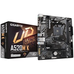 Płyta główna Gigabyte A520M K, chipset AMD A520, gniazdo AM4, 2xDDR4, format mATX