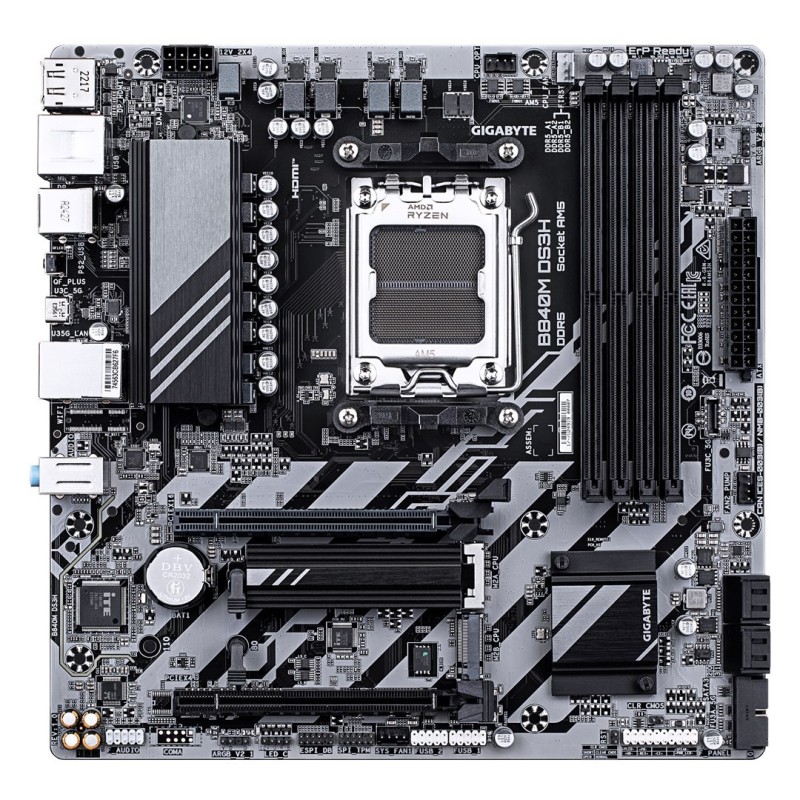 Płyta główna Gigabyte B840M DS3H (B840,AM5,mATX,DDR5) Płyta główna Gigabyte B840M DS3H (B840,AM5,mATX,DDR5)