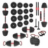 ZESTAW CIĘŻARÓW 6W1 HMS SGN130 (SZTANGA, SZTANGIELKI I KETTLEBELL) 30KG