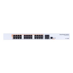 Mikrotik CRS328-24P-4S+RM łącza sieciowe Zarządzany L2/L3 Gigabit Ethernet (10/100/1000) Biały 1U Obsługa PoE