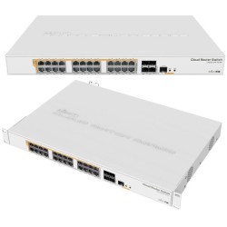 Mikrotik CRS328-24P-4S+RM łącza sieciowe Zarządzany L2/L3 Gigabit Ethernet (10/100/1000) Biały 1U Obsługa PoE