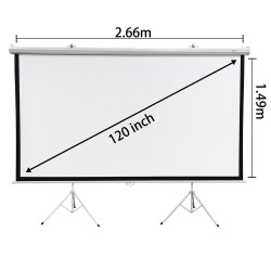 Extralink Ekran projekcyjny Projection Screen 120" 16:9, 266x149cm, PVC, pół-automatyczne zwijanie