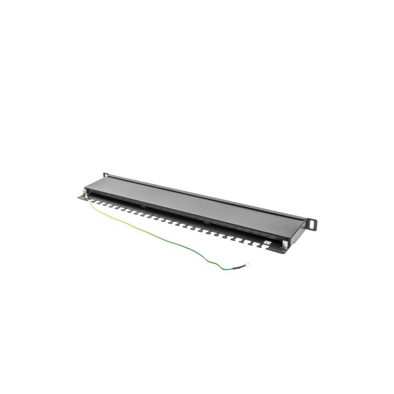 LANBERG PATCH PANEL 24 PORT 0.5U KAT.5E FTP CZARNY LANBERG PATCH PANEL 24 PORT 0.5U KAT.5E FTP CZARNY