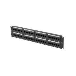 LANBERG PATCH PANEL 48 PORT 2U KAT.6 CZARNY PPU6-2048-B