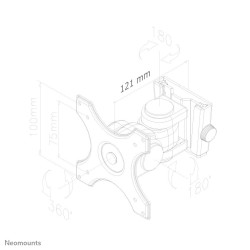 Neomounts FPMA-W250BLACK uchwyt do telewizorów 76,2 cm (30") Czarny