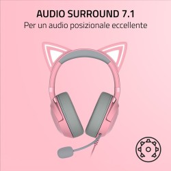Razer RZ04-04730200-R3M1 słuchawki/zestaw słuchawkowy Przewodowa Opaska na głowę Połączenia/muzyka Różowy