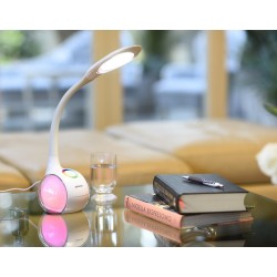 Lampka na biurko stołowa biurkowa LED Activejet RAINBOW RGB biała