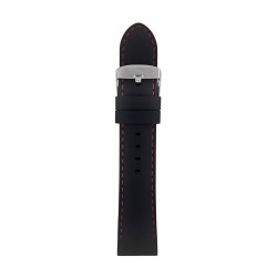 Pasek silikonowy Zeppelin czarny, 22 mm