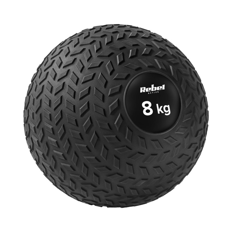 Mała piłka lekarska do ćwiczeń rehabilitacyjna Slam Ball 23cm 8kg, REBEL ACTIVE Mała piłka lekarska do ćwiczeń rehabilitacyjna Slam Ball 23cm 8kg, REBEL ACTIVE