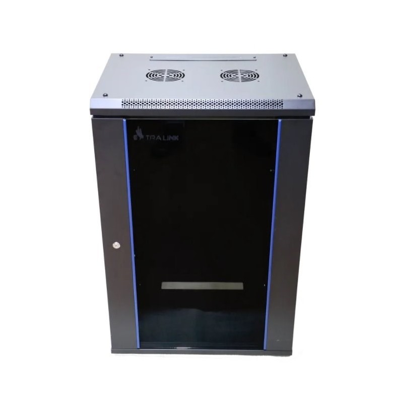 Extralink-szafa wisz 19" 18U 600mm d.szklane czarna Extralink-szafa wisz 19" 18U 600mm d.szklane czarna