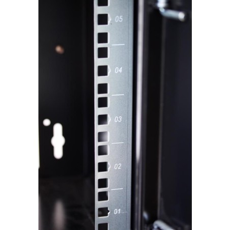 Techly I-CASE ER-1009B45 stojak 9U Szafa wisząca Czarny