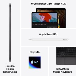 Apple iPad Pro Apple M 1 TB 27,9 cm (11") 16 GB Wi-Fi 6E (802.11ax) iPadOS 17 Srebrny